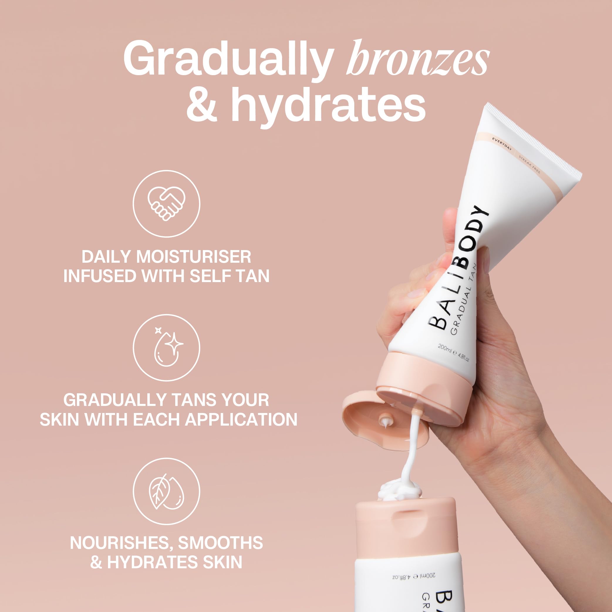 BALI BODY Gradual Tan spread-on cream for even color and nourished skin