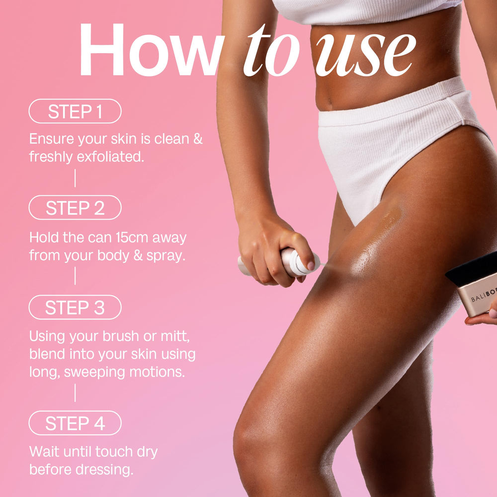 Bali Body Instant Tan Light-Medium Australian-made label emphasizing ethical production