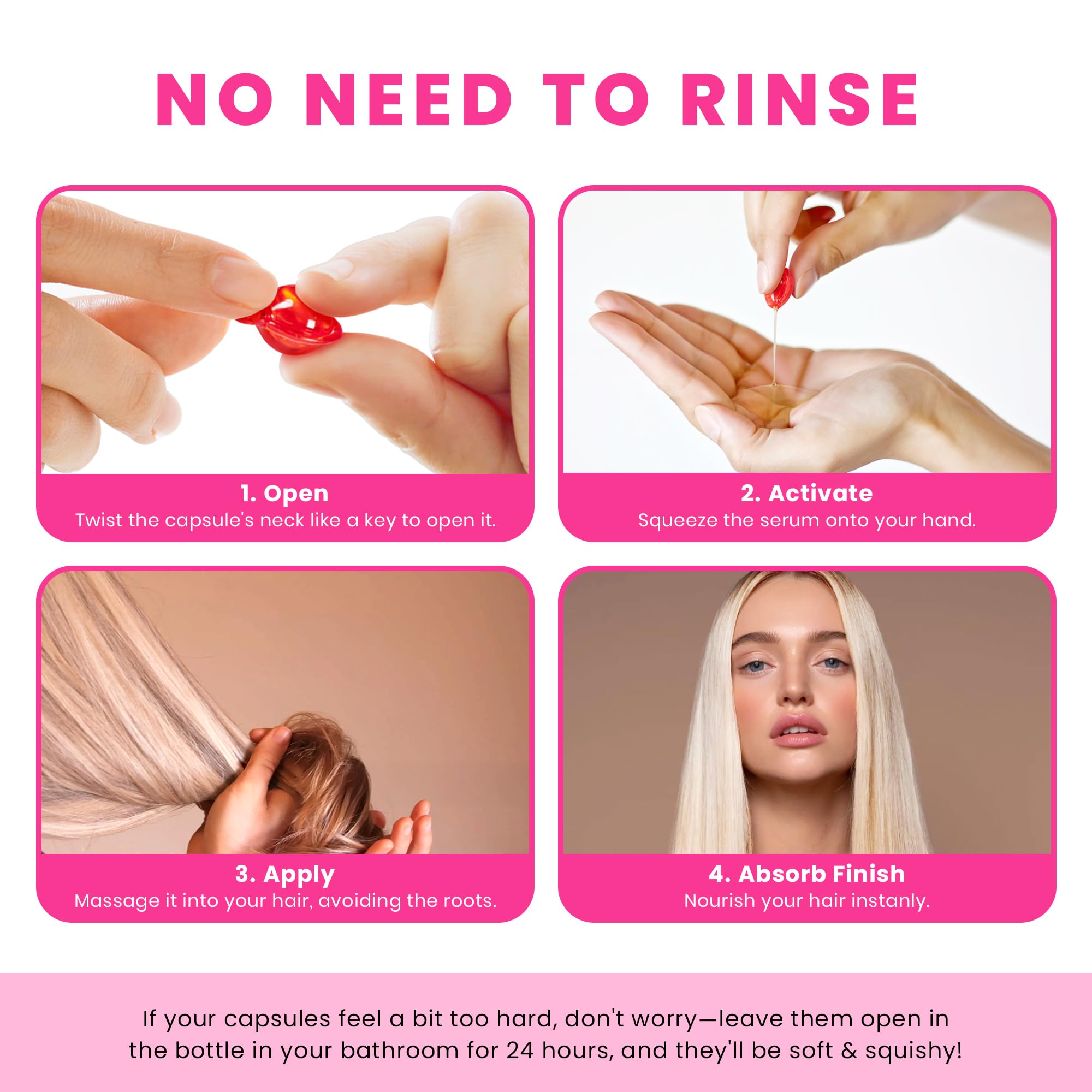 No-rinse formula enables quick styling and smooth finish