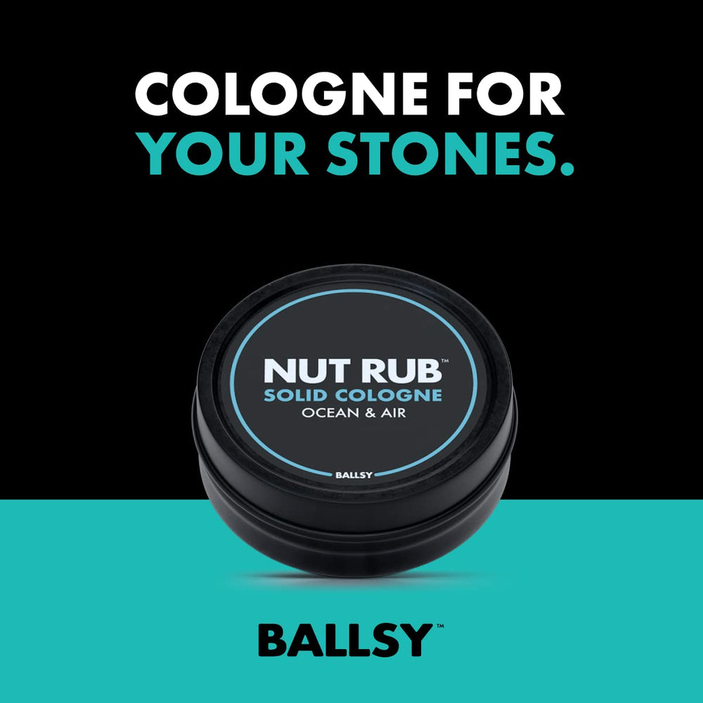 Ballsy Cologne Rub offers long-lasting fragrance with skin nourishment.
