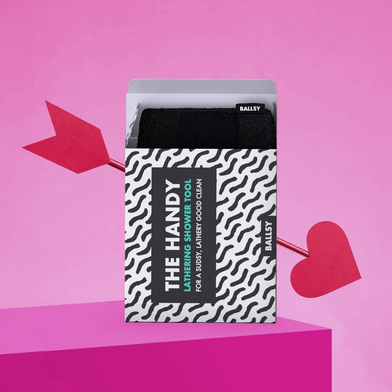 Ballsy Handy Shower Tool's exfoliating surface for gentle scrubbing