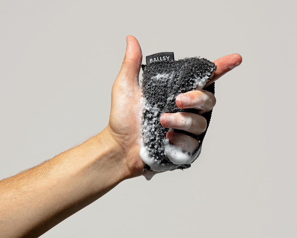 Boost foam with body wash using Ballsy Handy Shower Tool