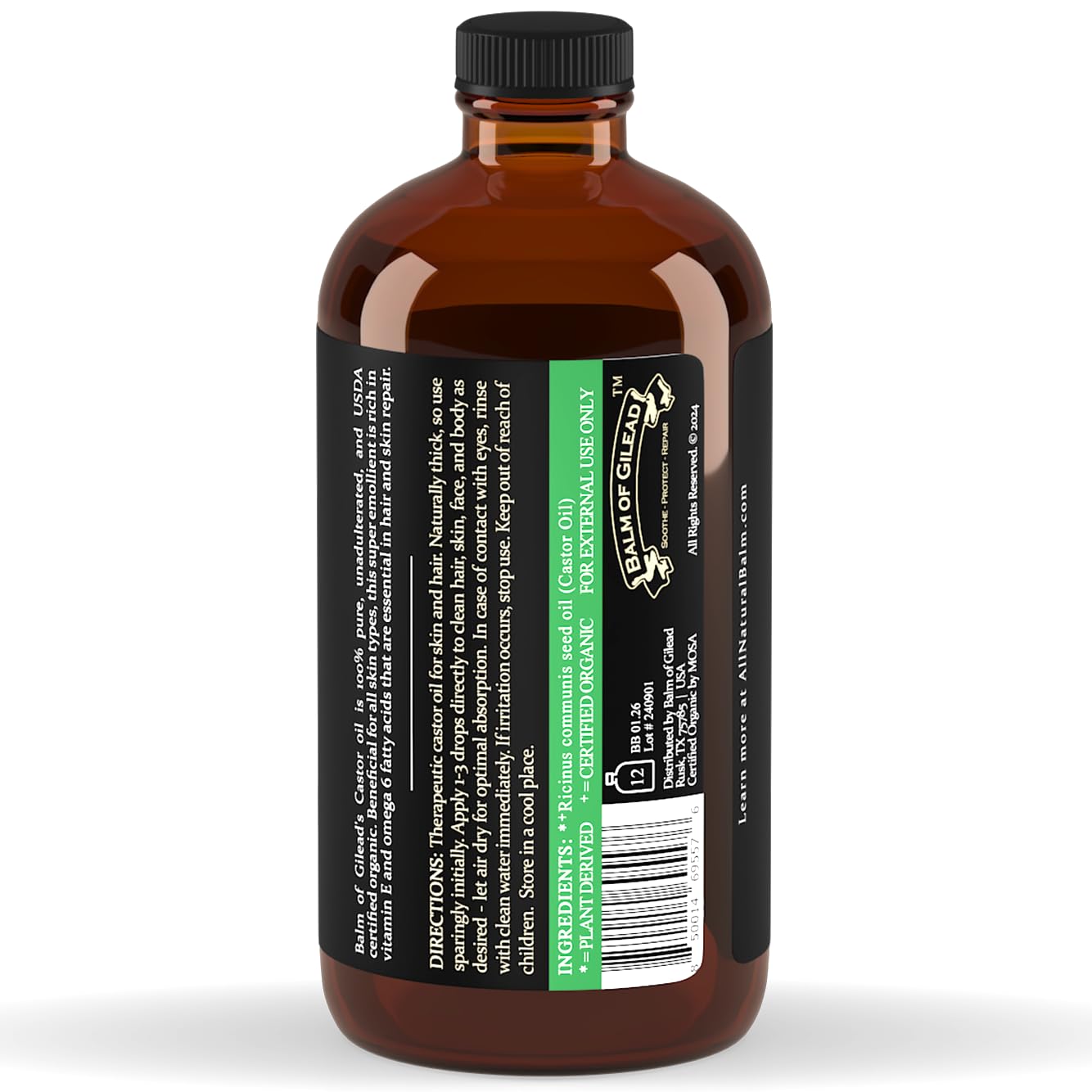BALM OF GILEAD 16 oz bottle supports generous daily use.