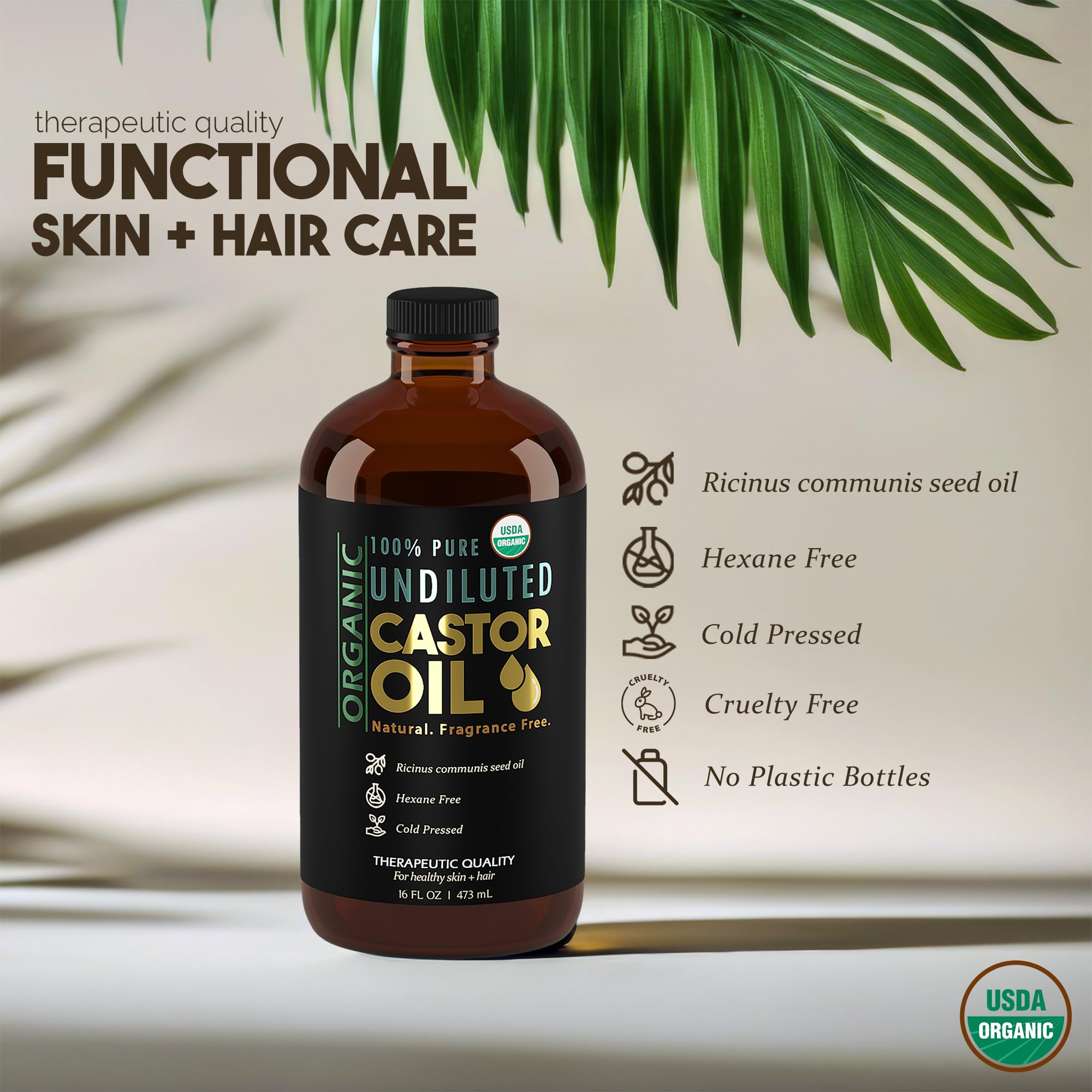 BALM OF GILEAD Castor Oil on skin demonstrates emollient nourishment for dry areas.