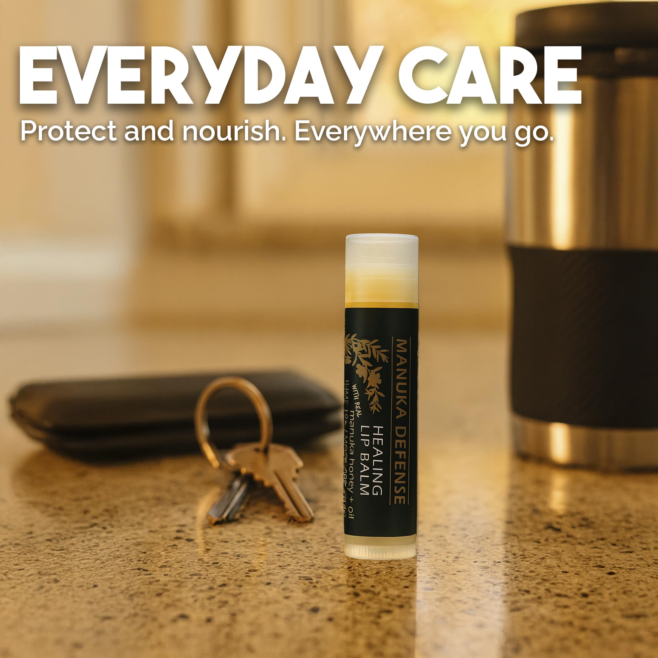 BALM OF GILEAD Manuka Defense lip balm with Eucalyptus for a cooling sensation