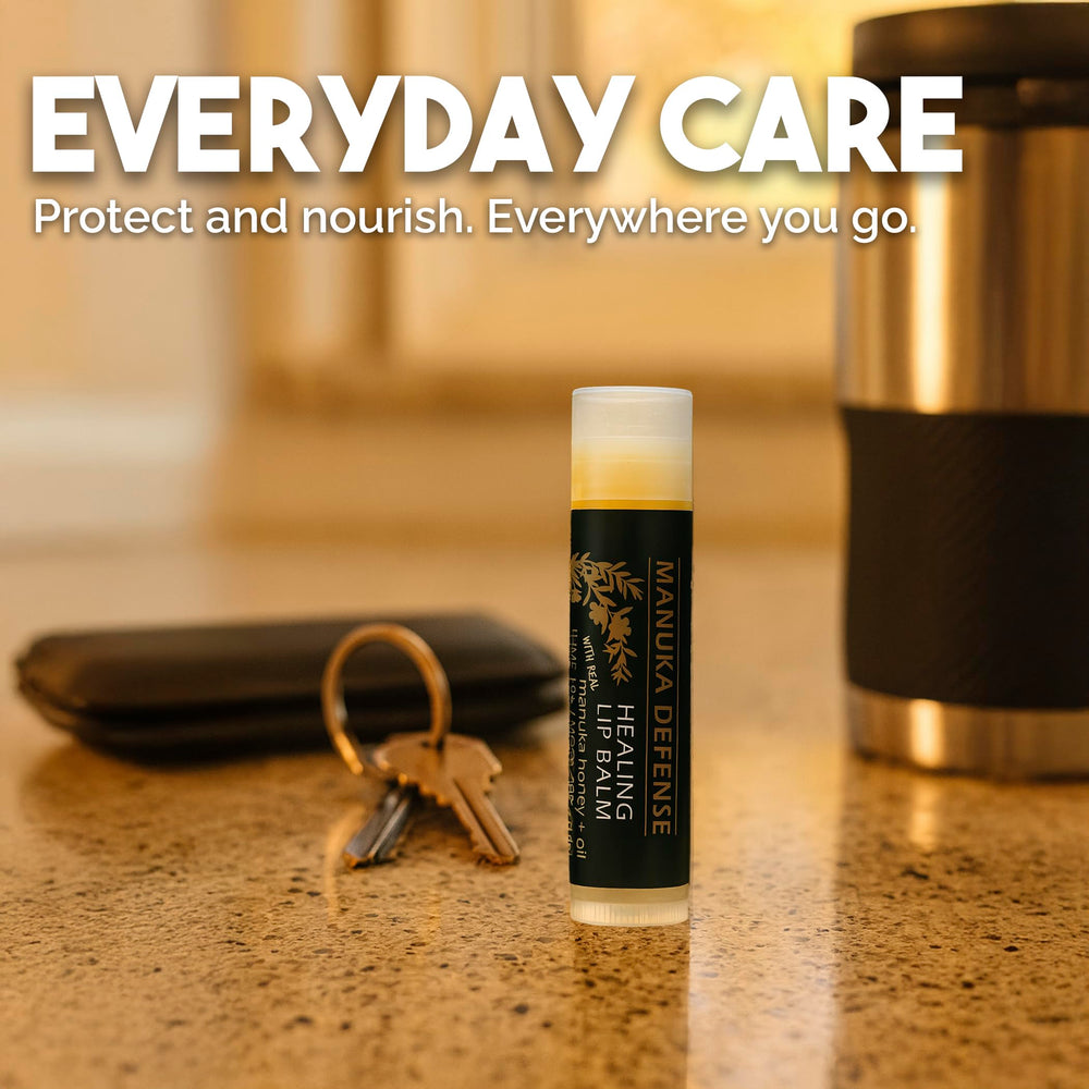 BALM OF GILEAD Manuka Defense lip balm with Eucalyptus for a cooling sensation