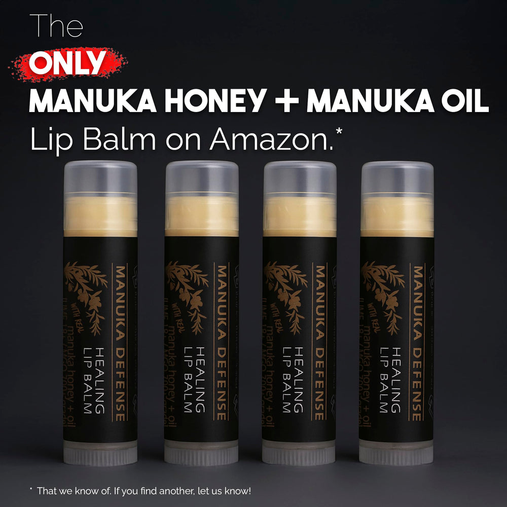 BALM OF GILEAD Manuka Defense lip balm tube ready for direct application