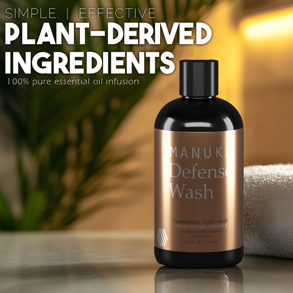 BALM OF GILEAD Tea Tree Body Wash with Dead Sea salt offers mineral-rich cleansing.