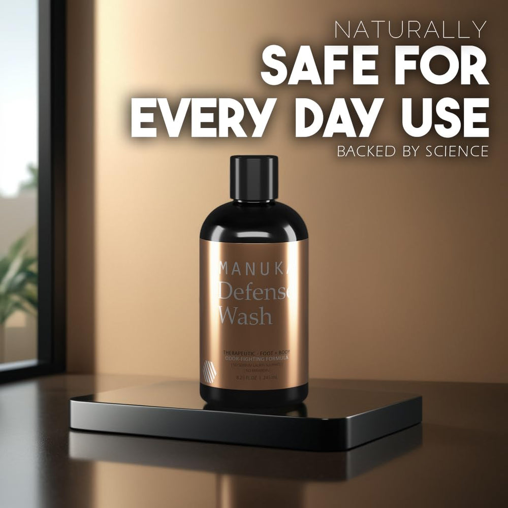 BALM OF GILEAD Tea Tree Body Wash designed for sensitive skin provides gentle care.