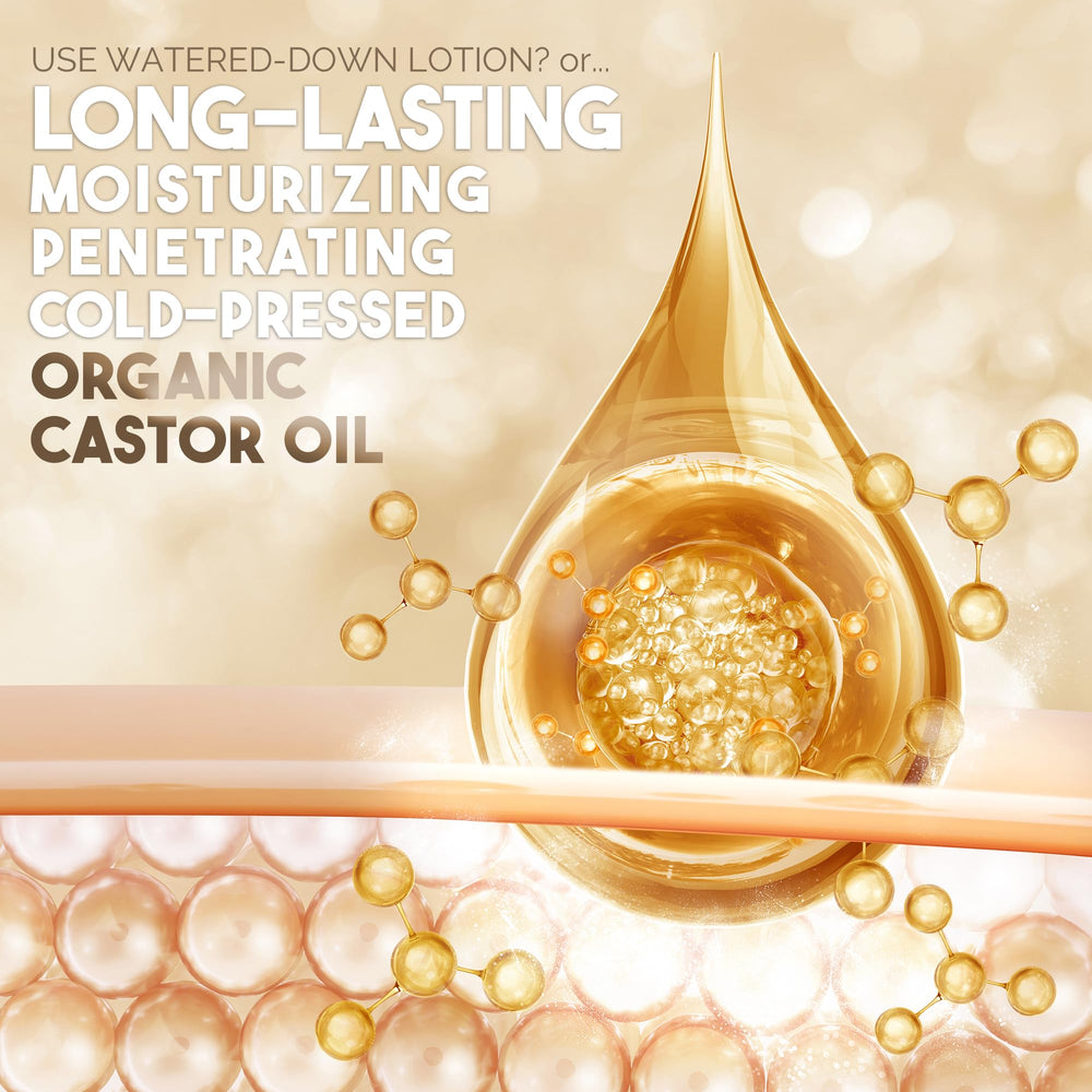 BALM OF GILEAD Castor Oil bottle proudly shows USDA Organic certification.