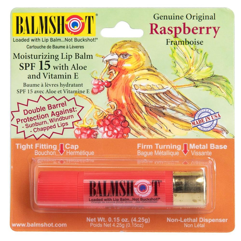 Balmshot close-up of cap and tube shows durable design for daily use.
