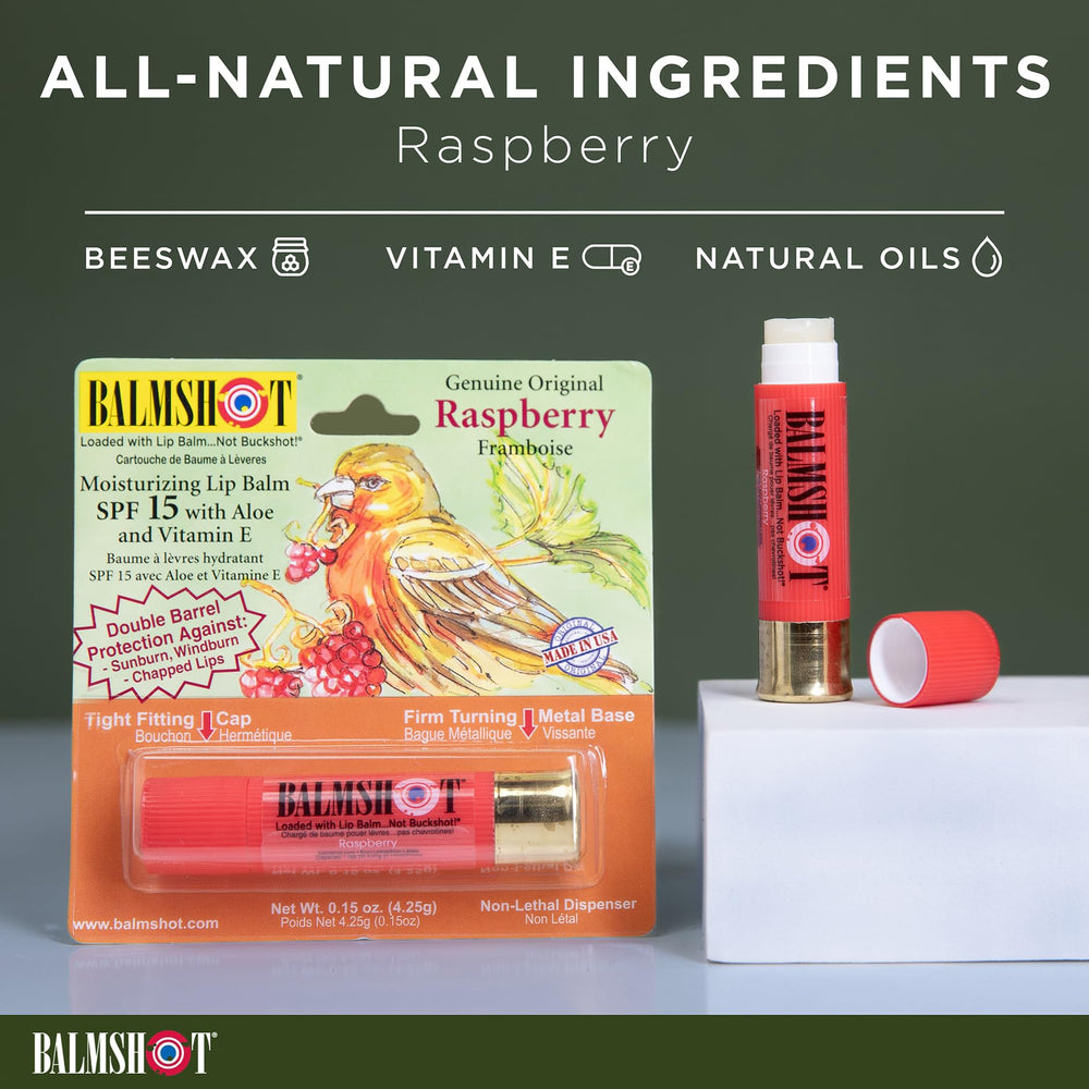 Balmshot SPF 15 protects lips from sun while staying comfortable.