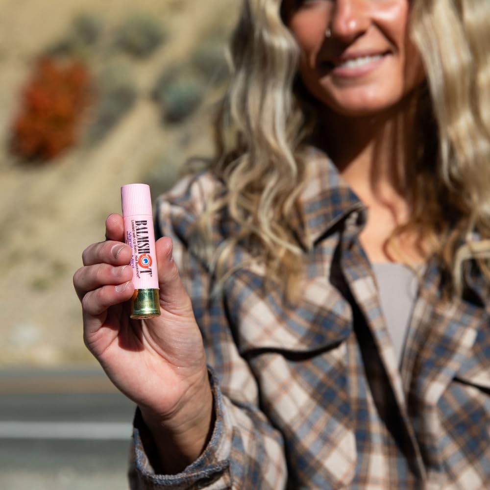 Balmshot lip balm ideal for outdoor adventures and indoor routines.