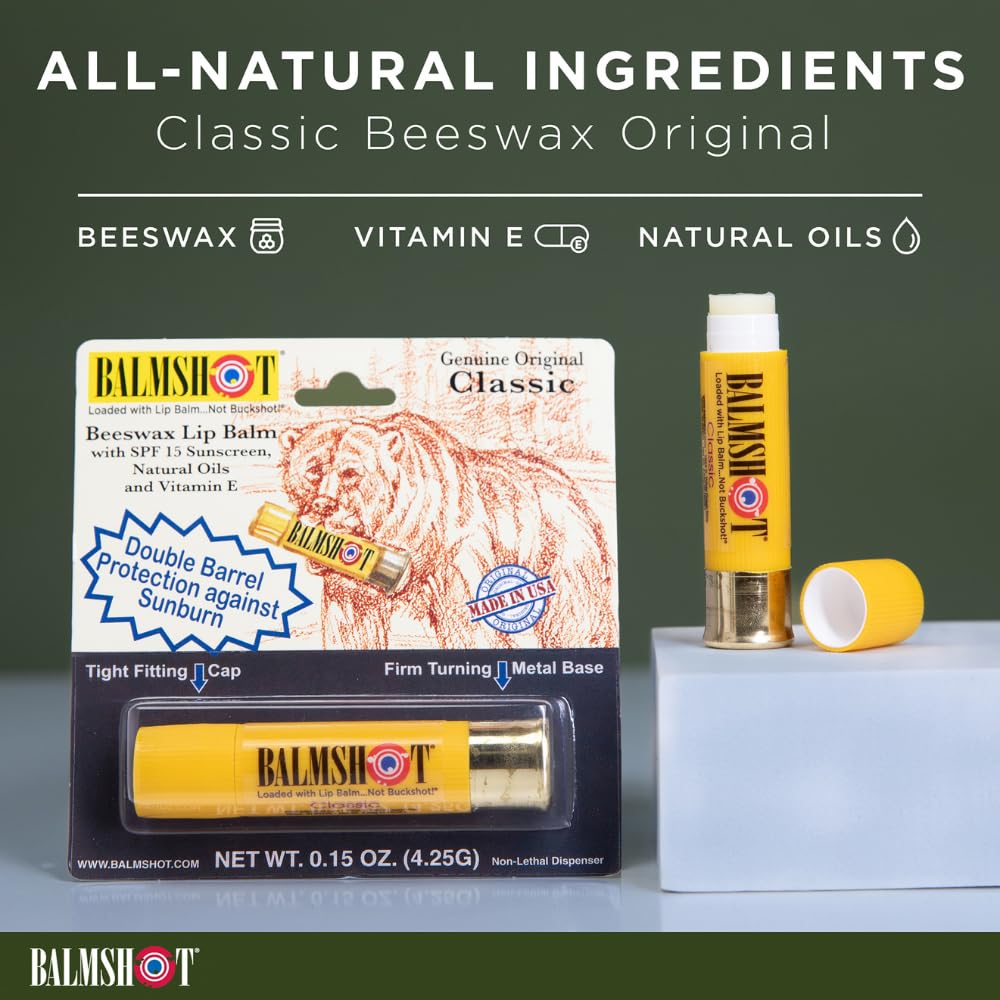 Pack of 12 Balmshot lip balms ideal for family use and travel
