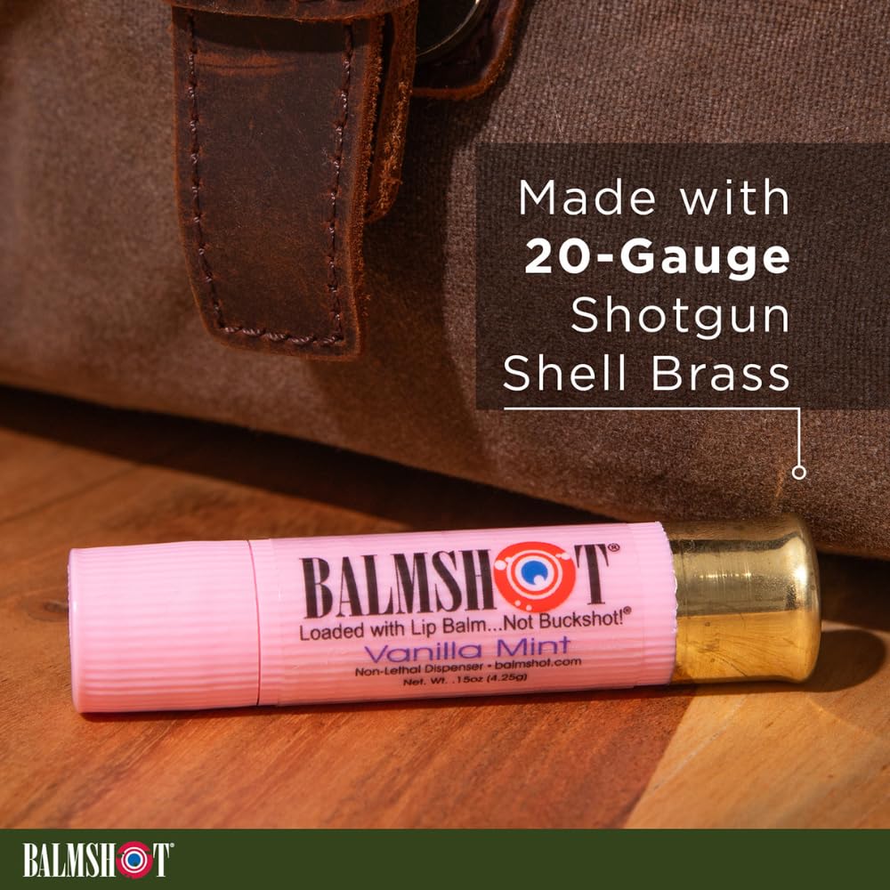 Balmshot pure pink lip balm front view with soft rosy tint.