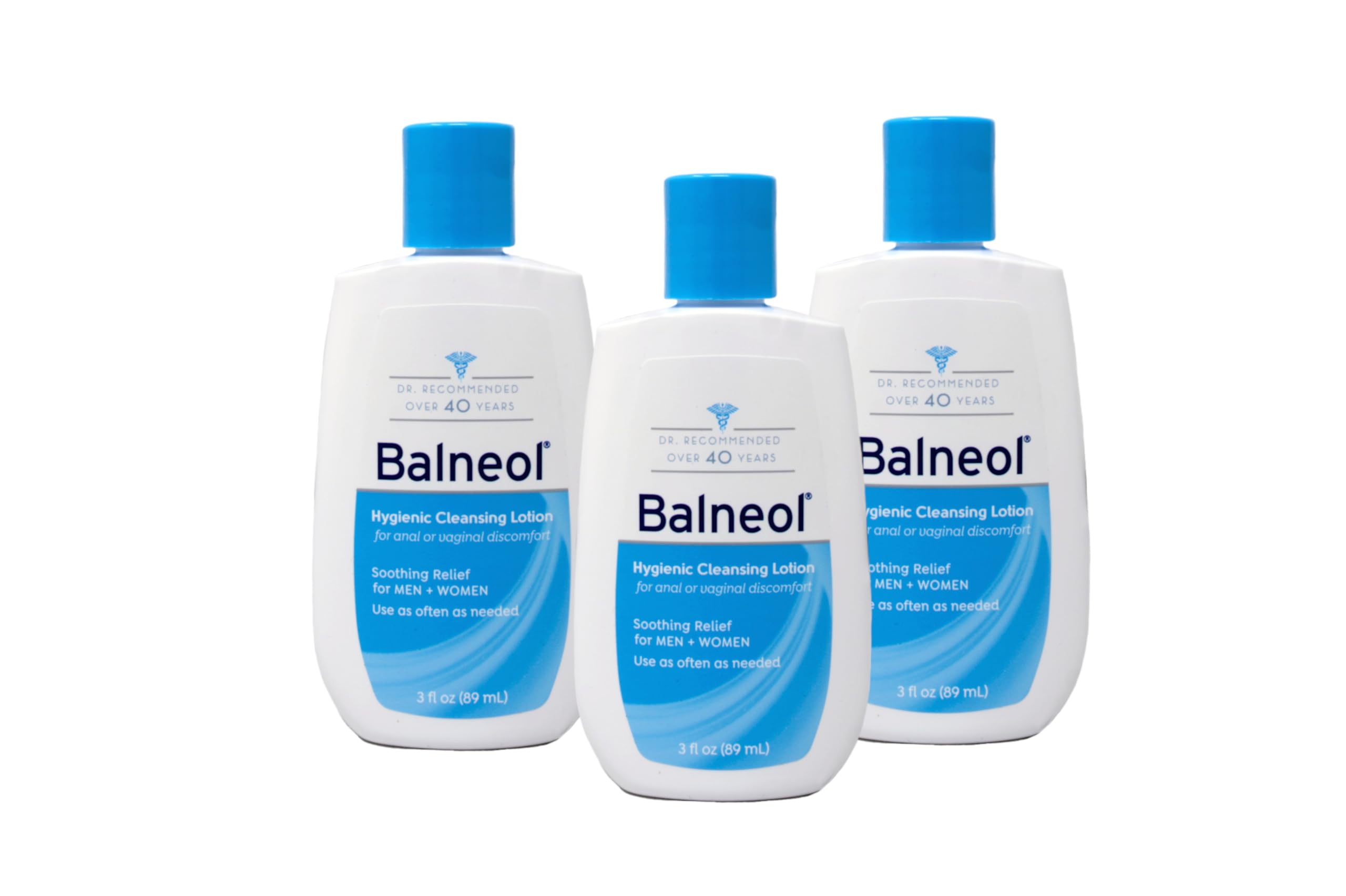 Balneol Hygienic Cleansing Lotion three-bottle pack for convenient daily use