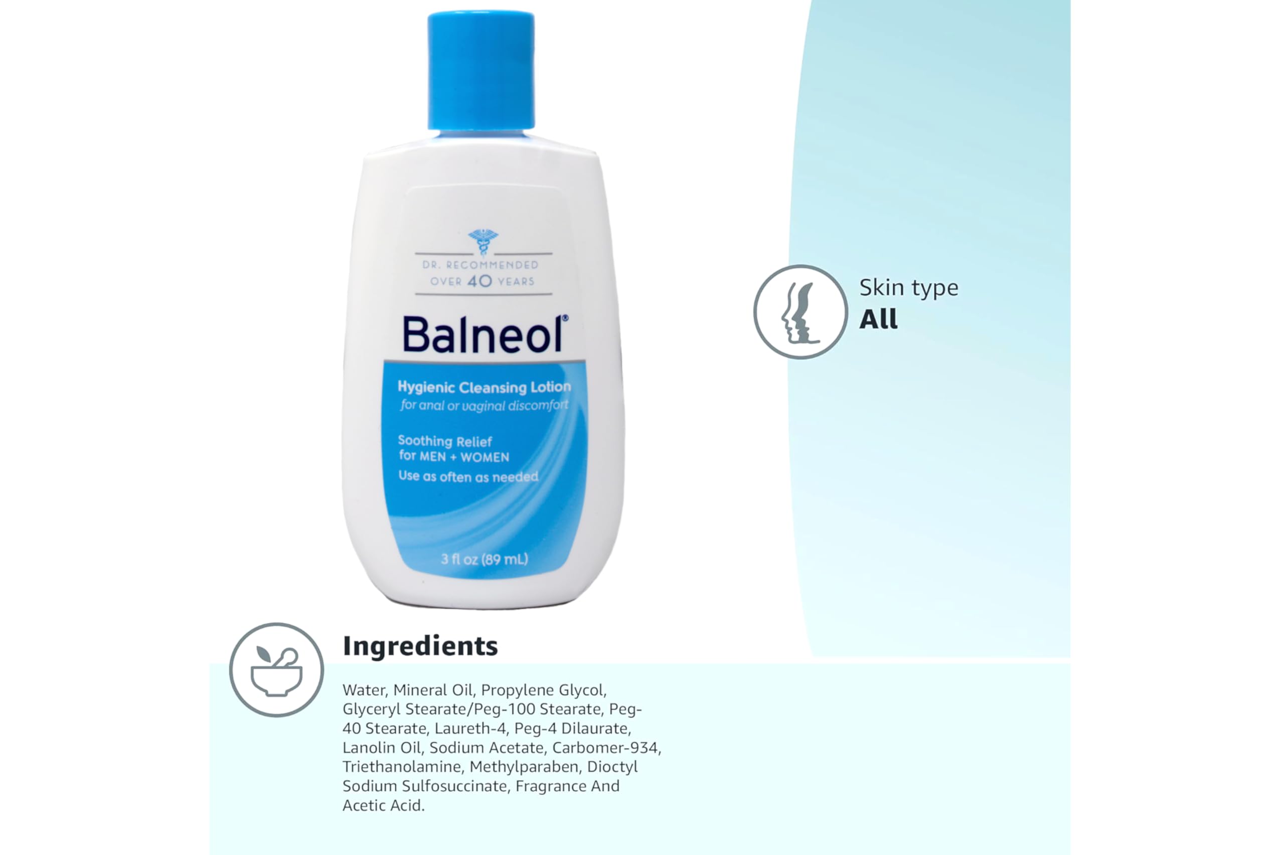 Balneol waterless cleansing offers convenient cleansing without water.