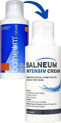 Balneum Intensiv Cream texture swatch shows thick, protective formula for dry skin.