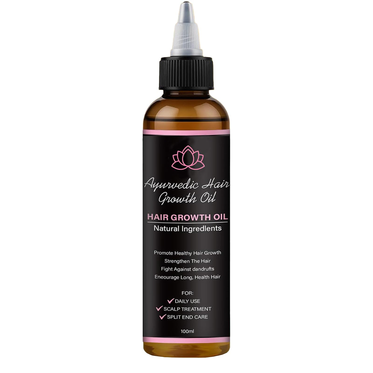 BALPPRD Lifewitqueenp Hair Growth Oil bottle close-up for scalp nourishment.
