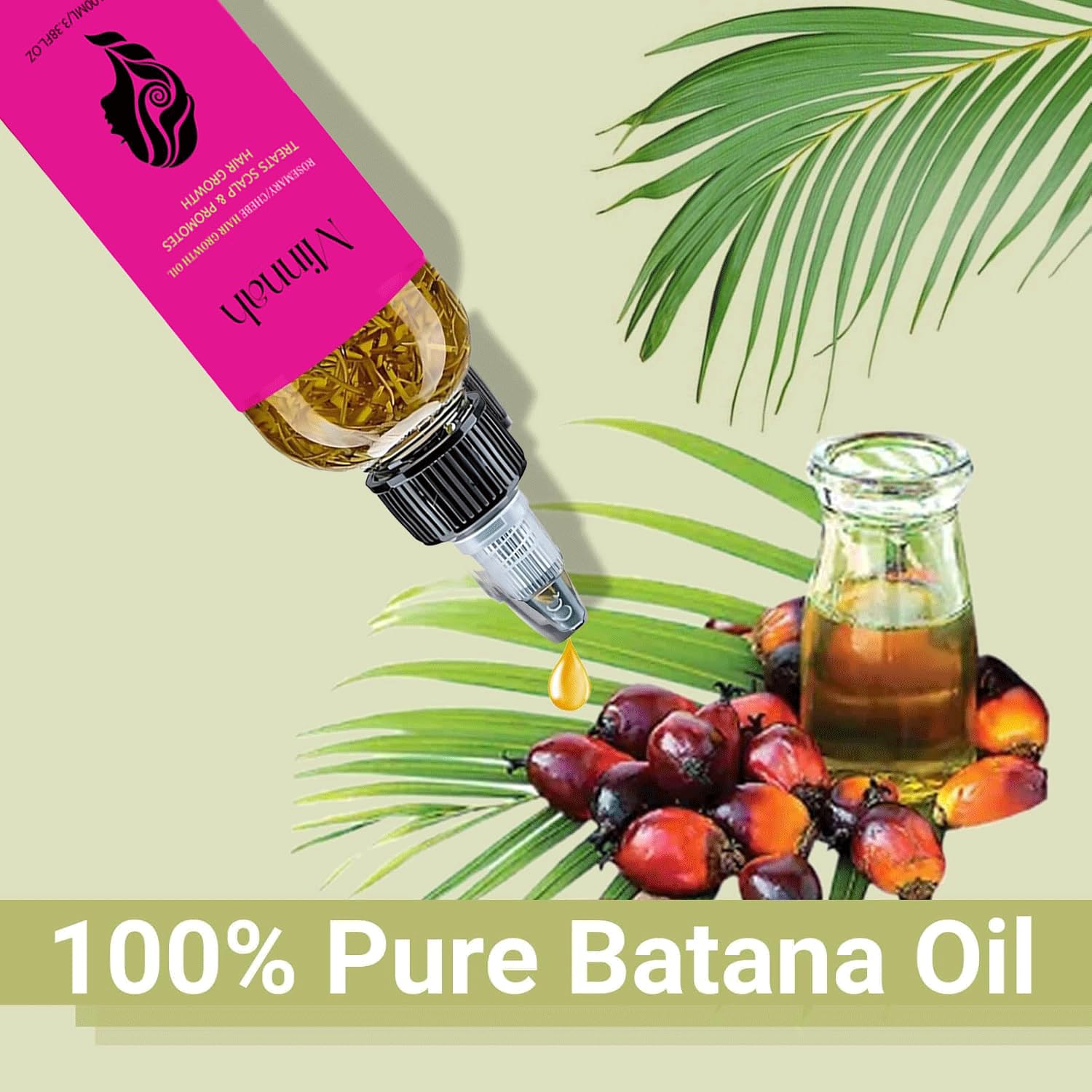 BALPPRD Minnah Batana Oil application demonstrates easy scalp massage.