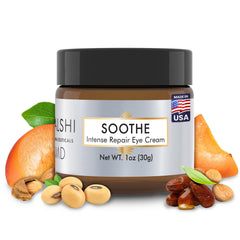 Balshi Derma-Ceuticals MD Soothe Eye Cream packaging close-up highlighting premium branding.