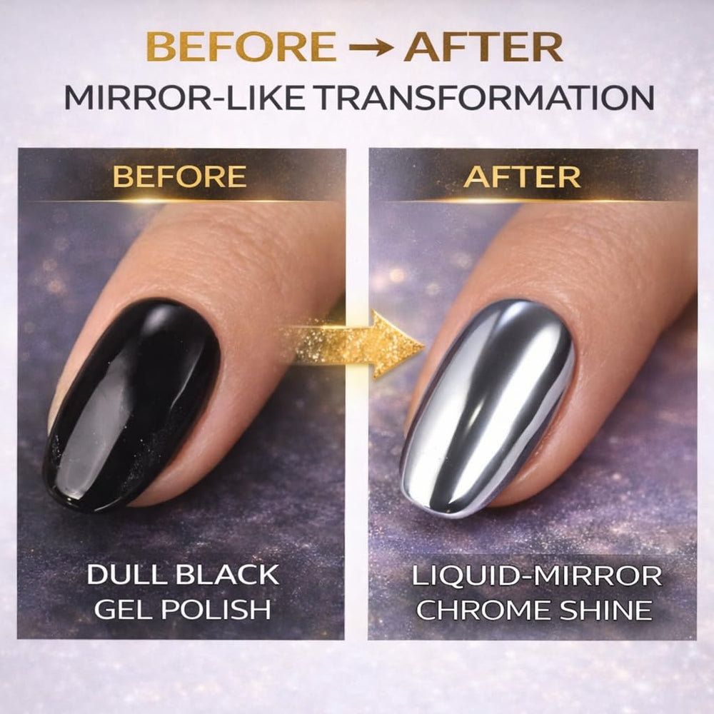 Baltic Day UV resin chrome powder adds gloss and depth.