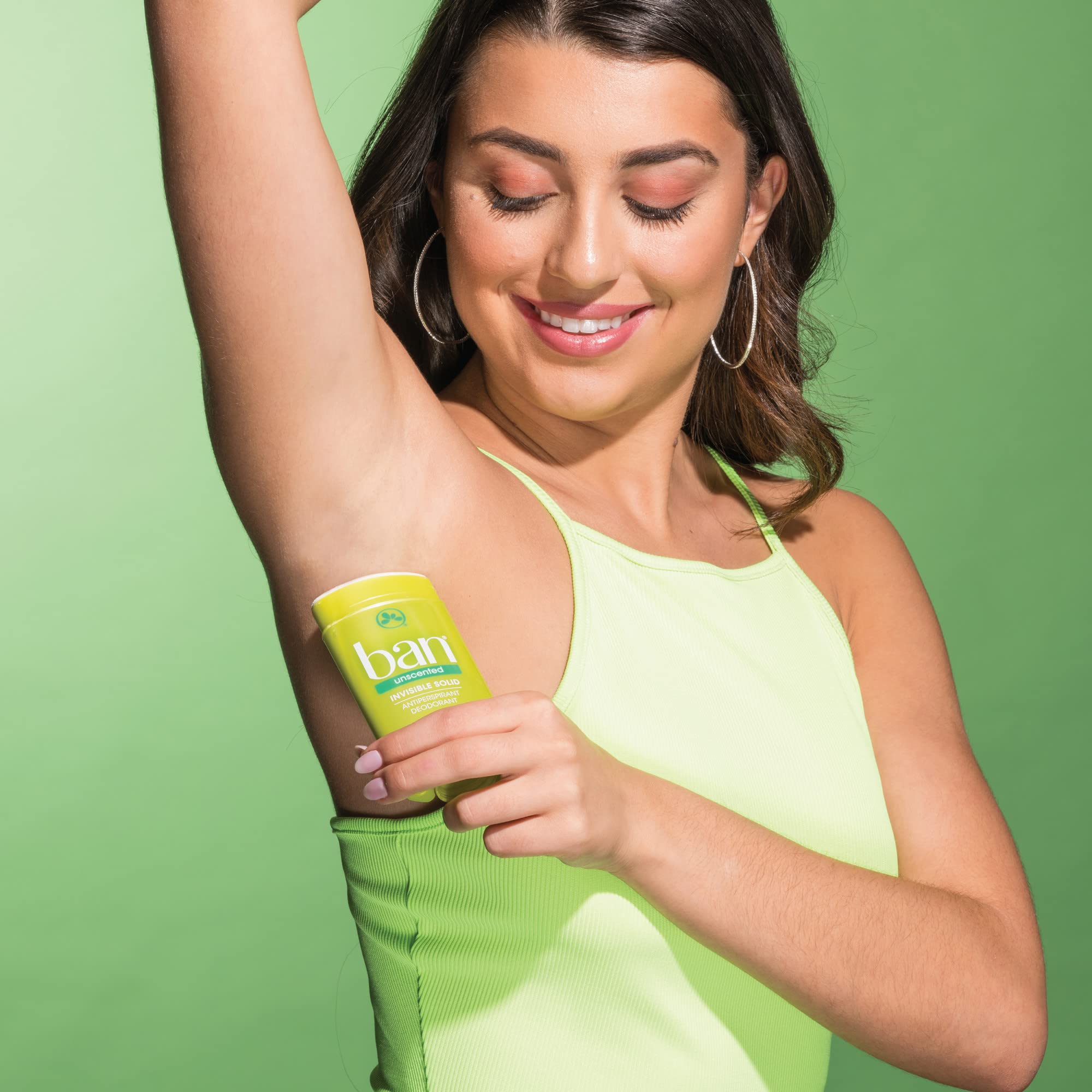 Ban Fresh Cotton 24h-protection lifestyle shot suggests all-day dryness and confidence.