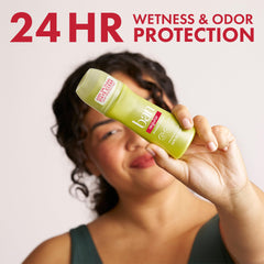 Ban Invisible Roll-On bottle close-up highlights compact design.