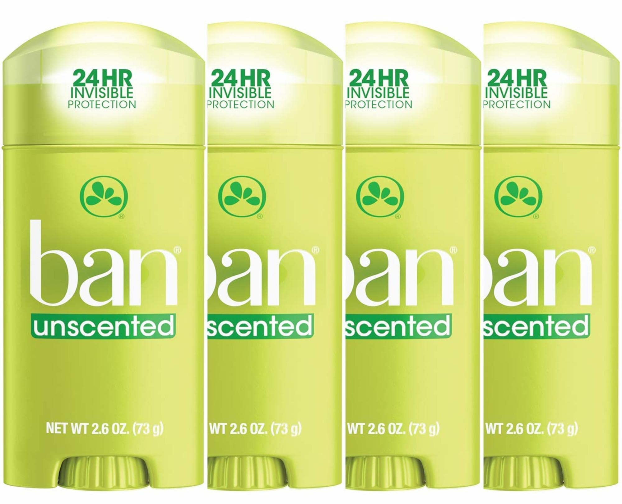 Ban Invisible Solid Deodorant front packaging showing fragrance-free protection for all-day freshness