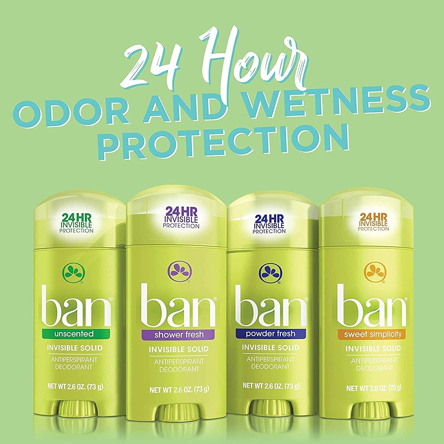 Application motion showing underarm swipe with Ban deodorant.