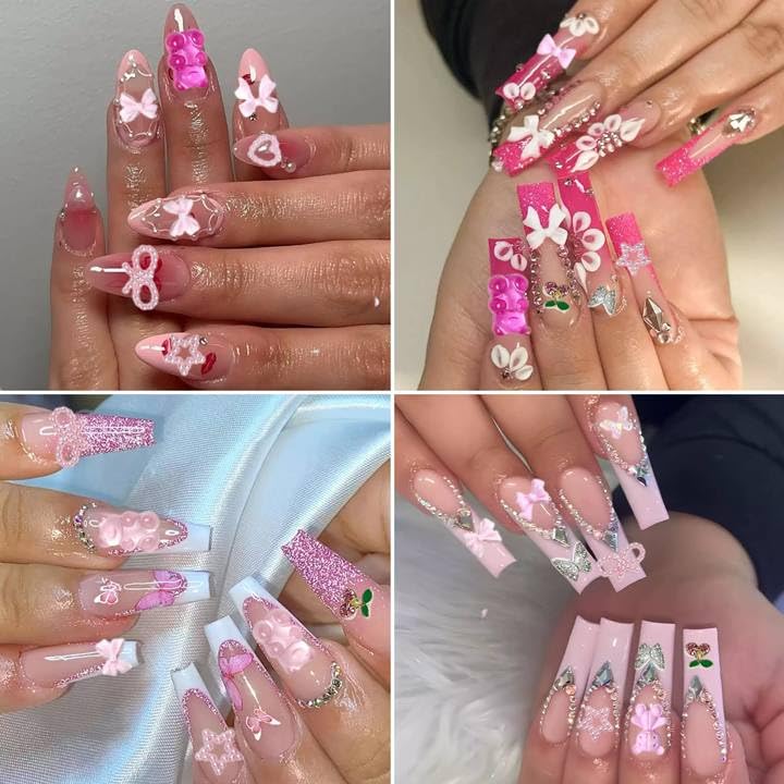 BANA ART 3D charms create textured nail art with layering