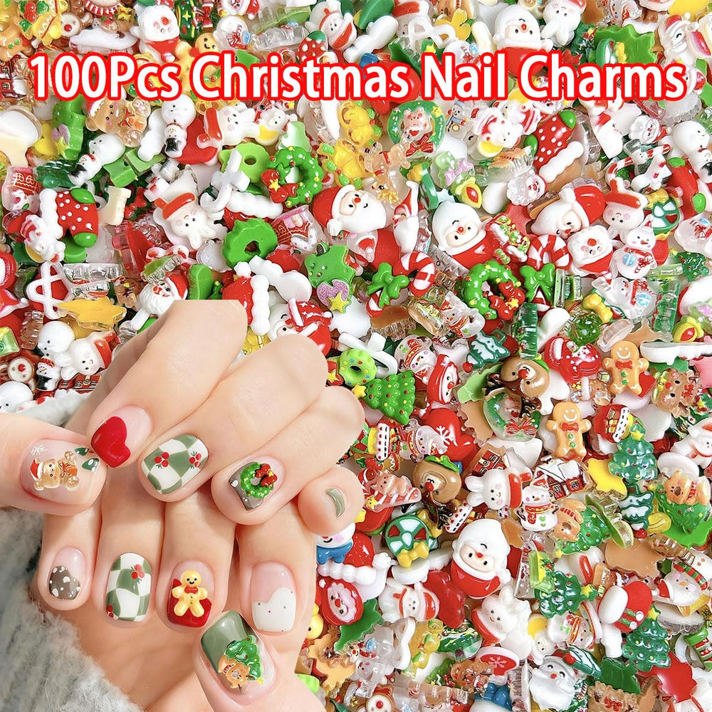 BANA ART Snowflake charm adds subtle winter shine to nails.
