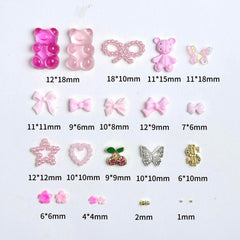 BANA ART flower and butterfly nail charms for whimsical looks