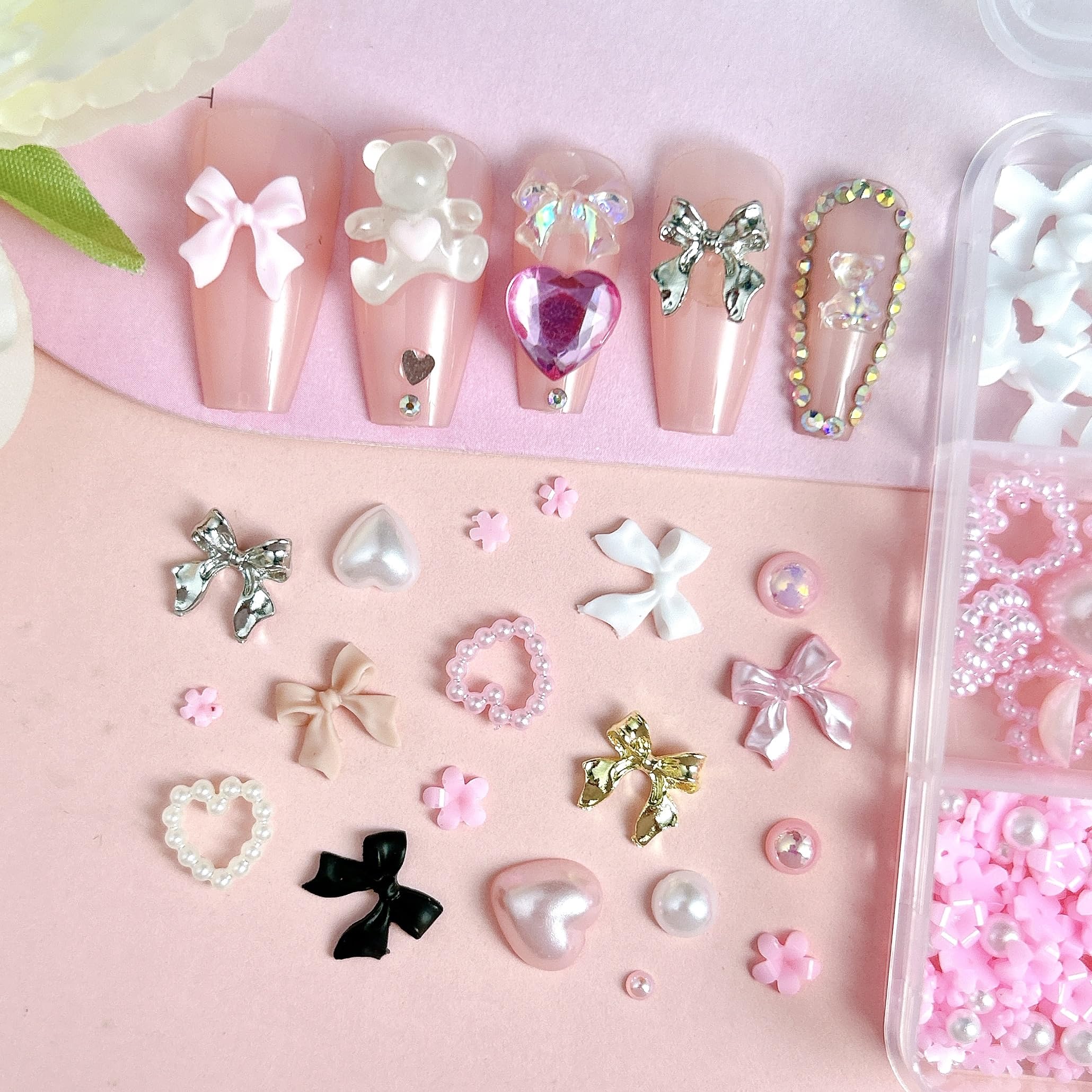 BANA ART mixed nail gems in seven colors for versatile designs