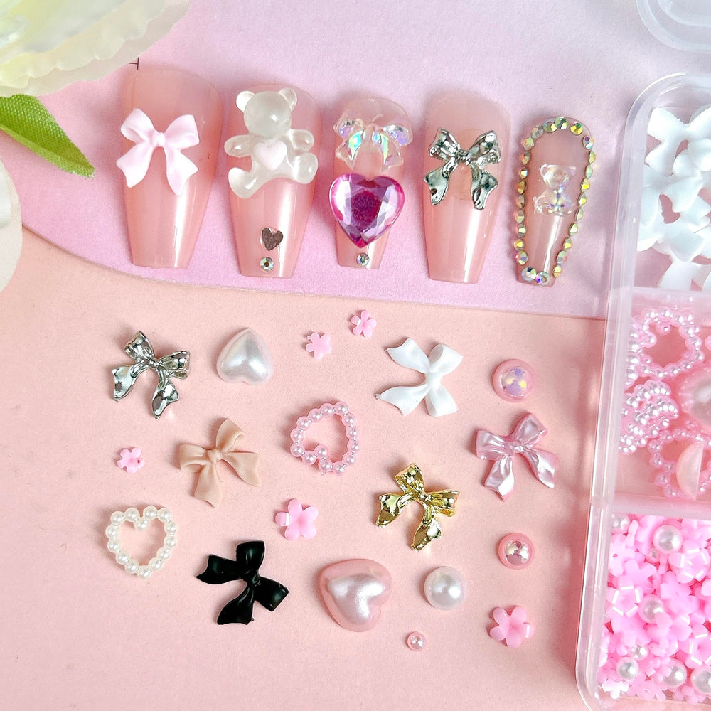 BANA ART mixed nail gems in seven colors for versatile designs