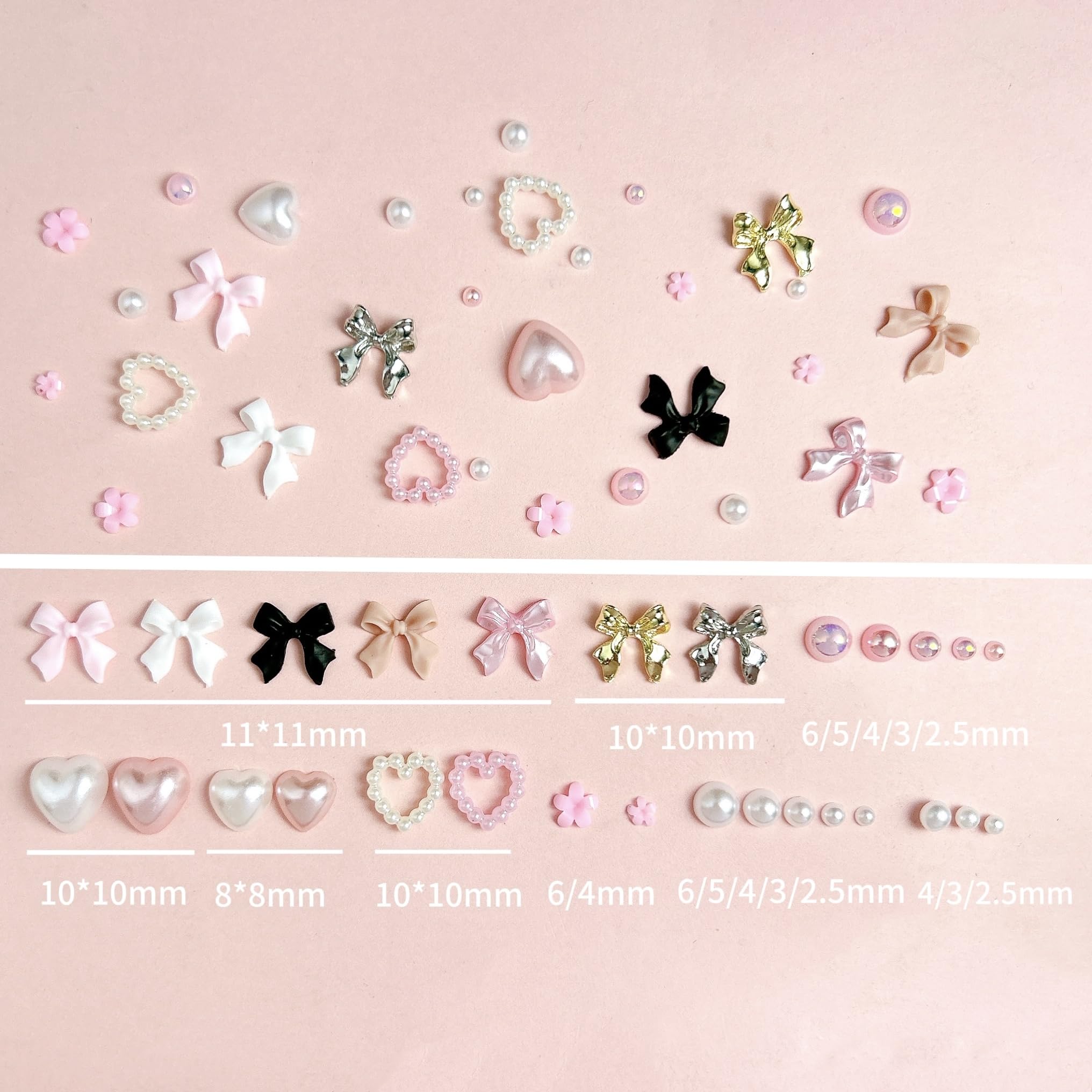 BANA ART white flatback pearls for clean manicure accents