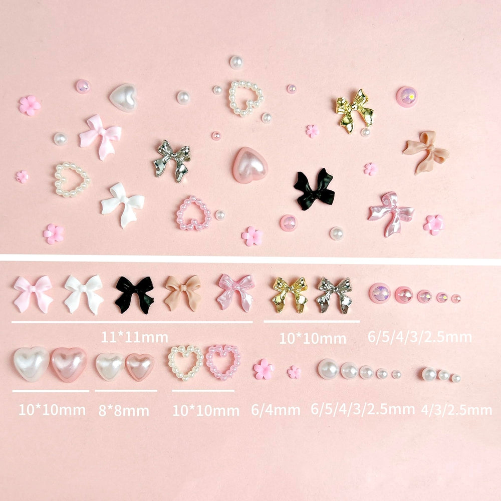 BANA ART white flatback pearls for clean manicure accents