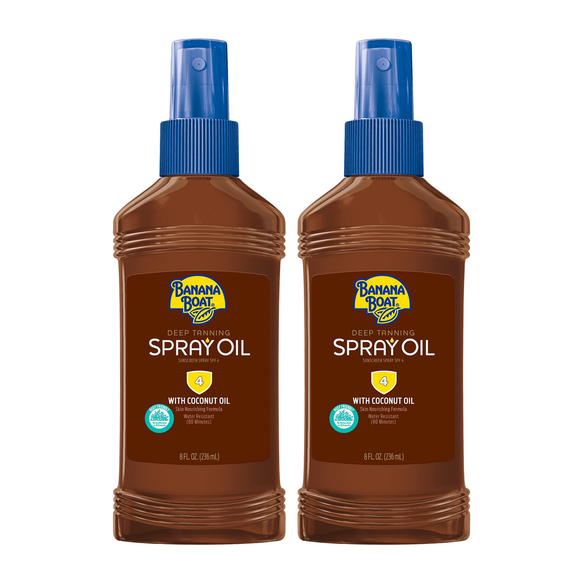Banana Boat Deep Tanning Oil SPF 4 bottle ready for outdoor sun sessions.