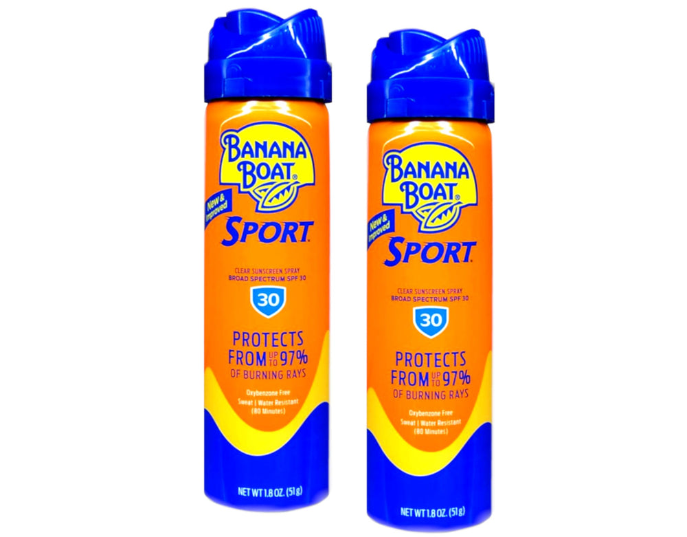 Banana Boat Sport SPF 30 skin application demonstration