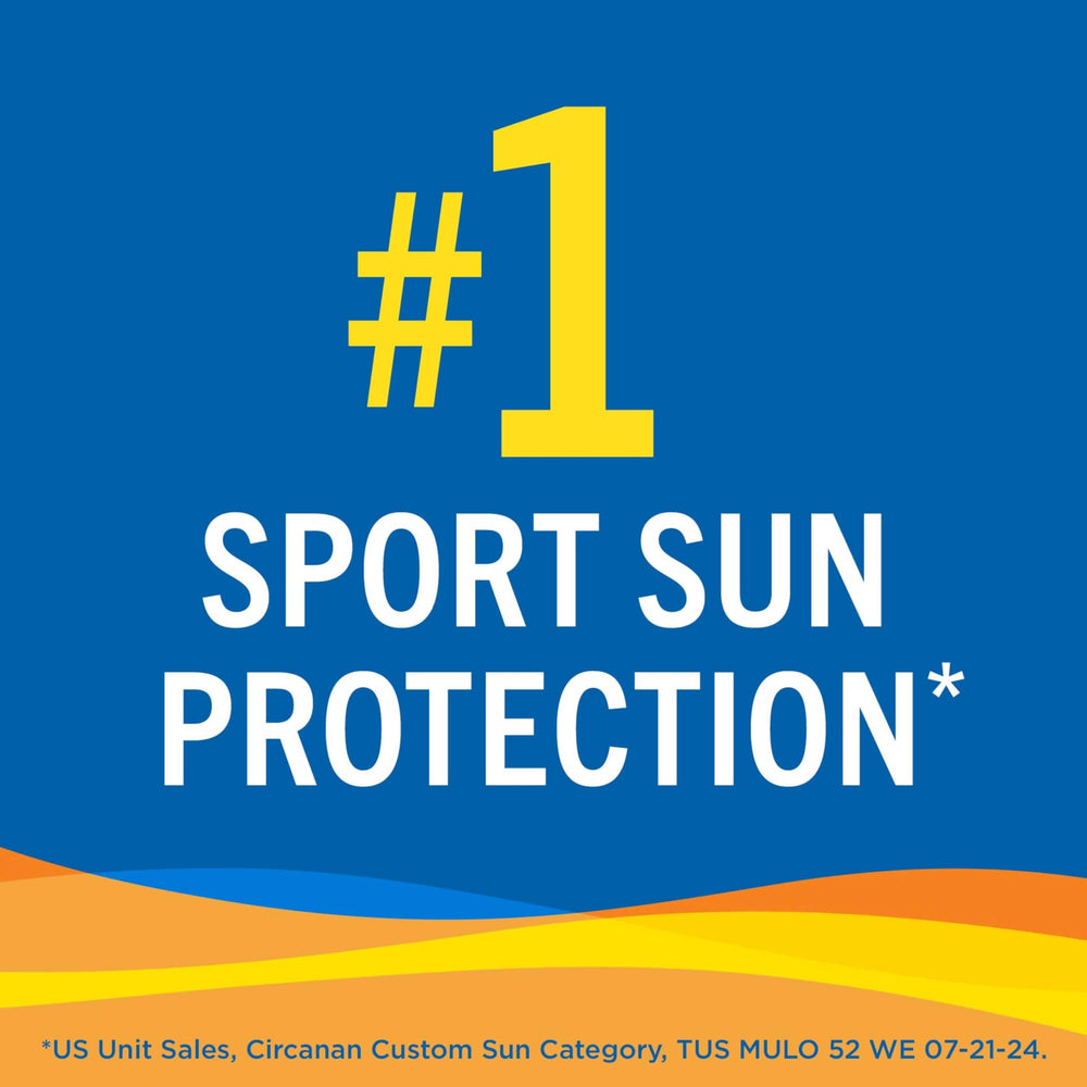 Broad-spectrum UVA/UVB protection badge on Banana Boat sunscreen bottle.