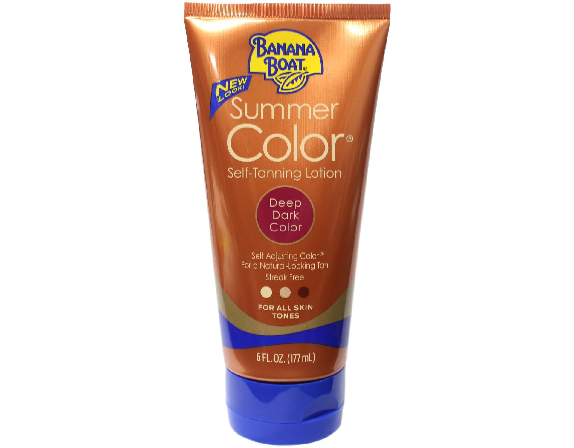 Banana Boat Summer Color self-tanning lotion texture close-up shows even color
