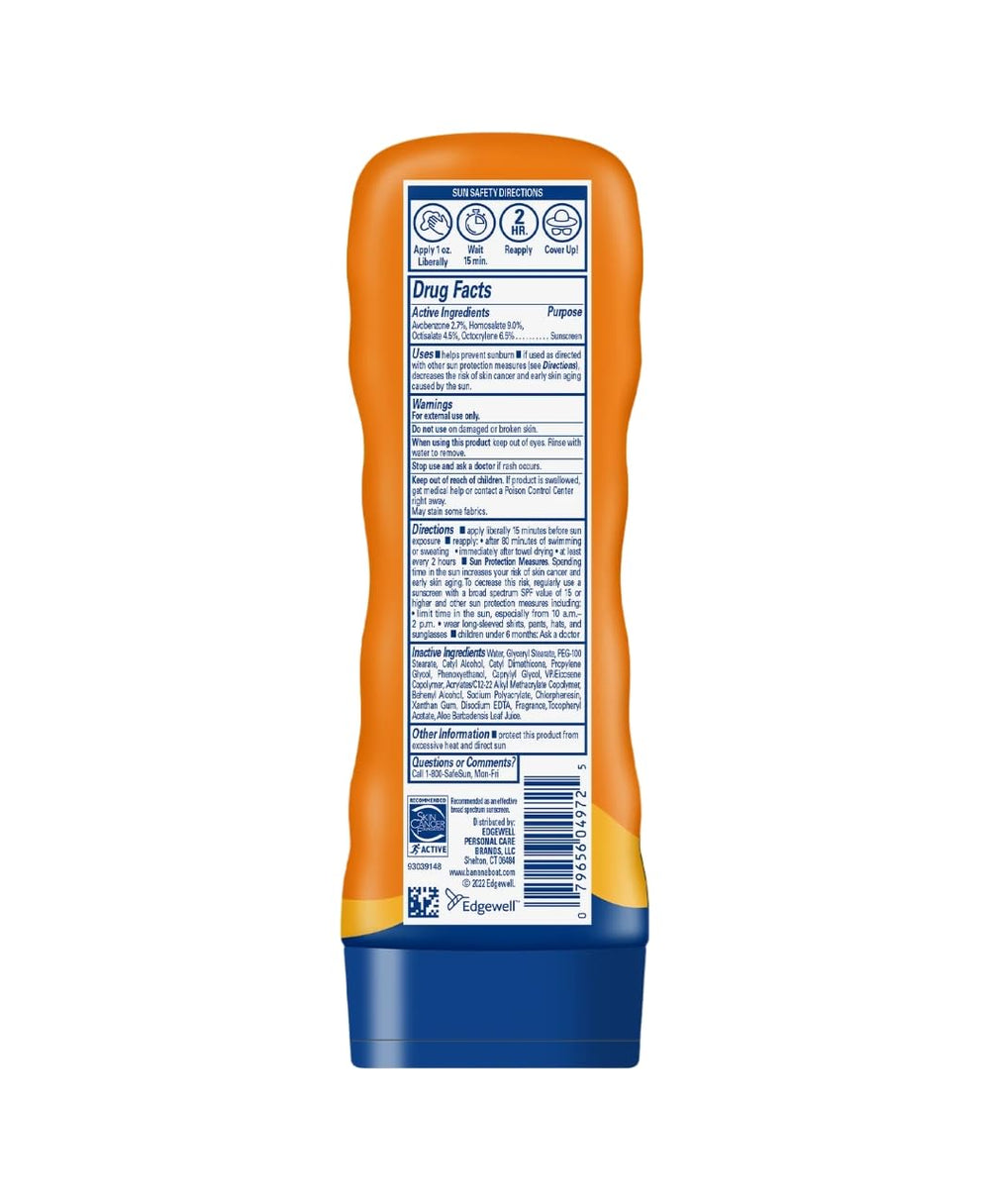 Banana Boat Sunscreen Sport on skin demonstrates water-resistant, sweat-ready protection.