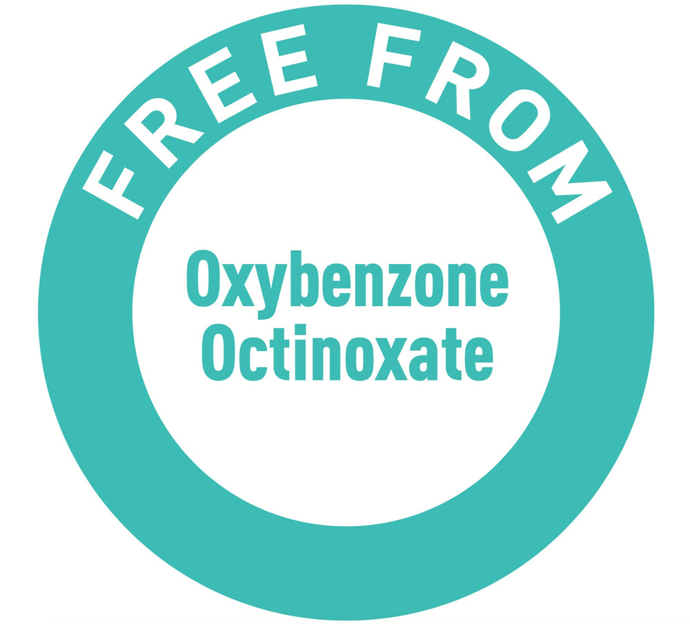 Label highlights oxybenzone-free and octinoxate-free sunscreen