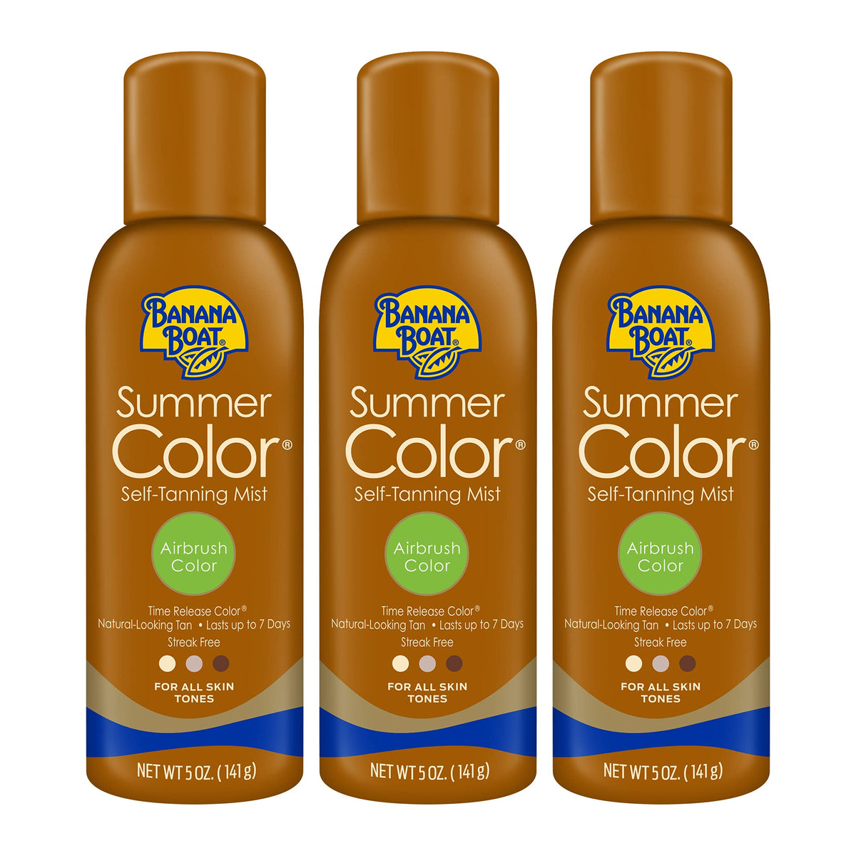 Banana Boat self tanning spray airbrush color for an even tan.