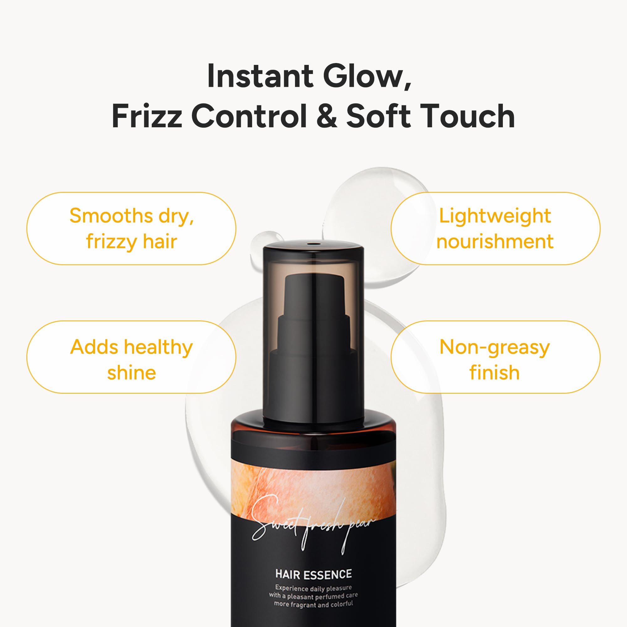 BANANAL frizz-control texture demonstrates tame flyaways for a polished style.