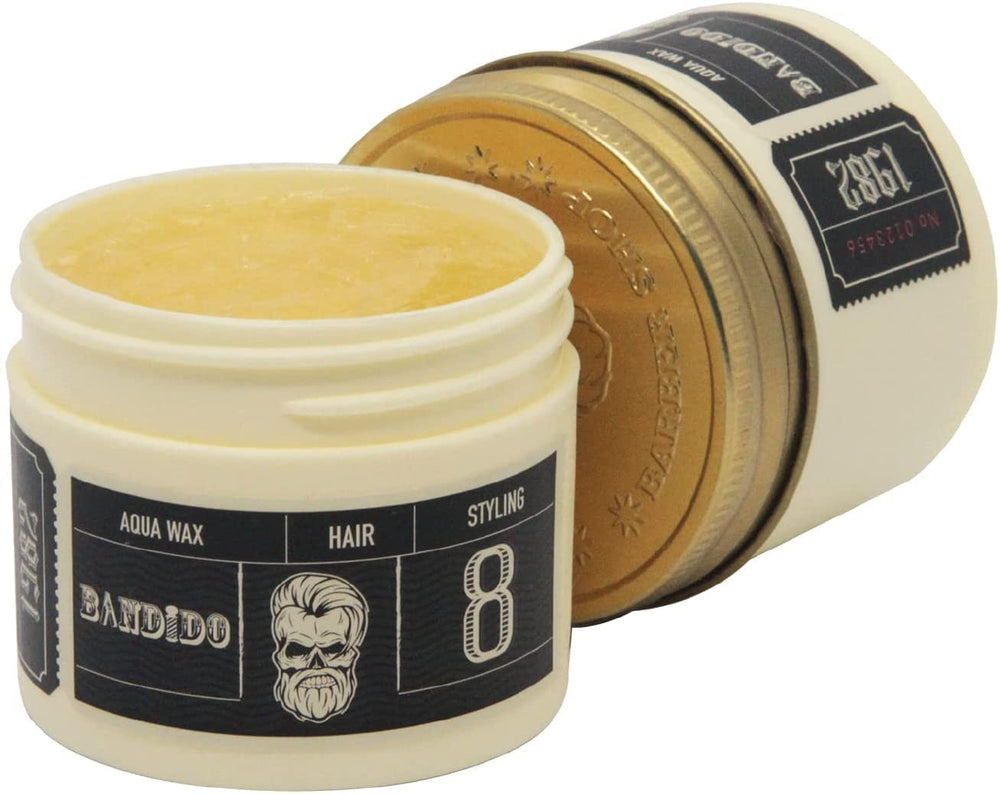 Bandido Aqua Wax 8 demonstrates extreme hold for bold, long-lasting style.