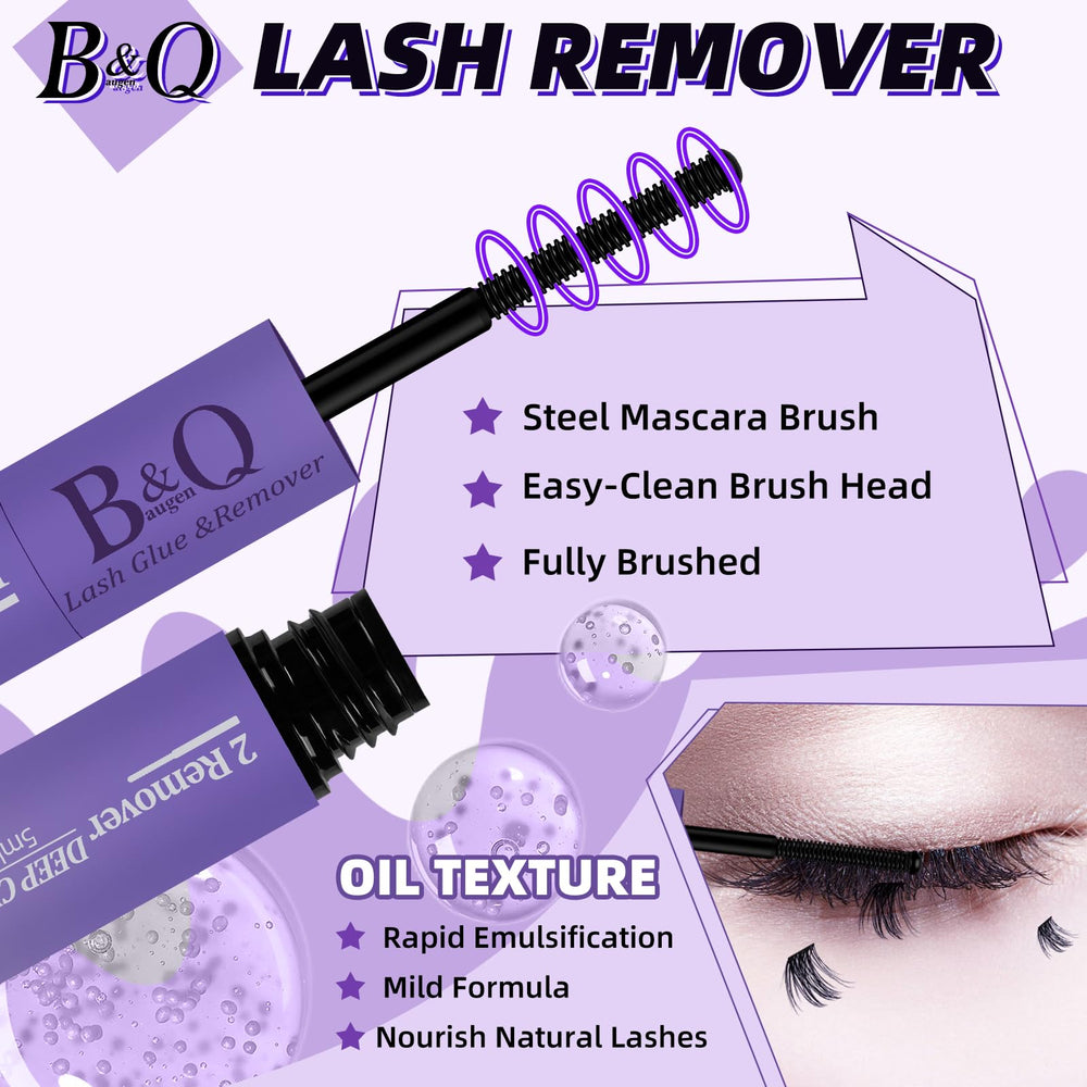 Adjustable lash bond brush head by B&Qaugen adapts to various eye shapes for comfort.