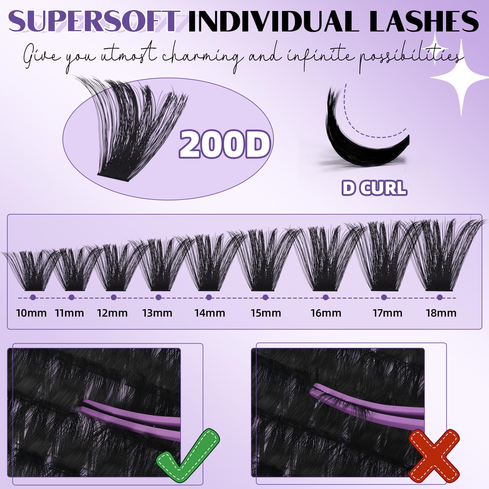 B&Qaugen DIY lash extensions steps for easy at home styling.