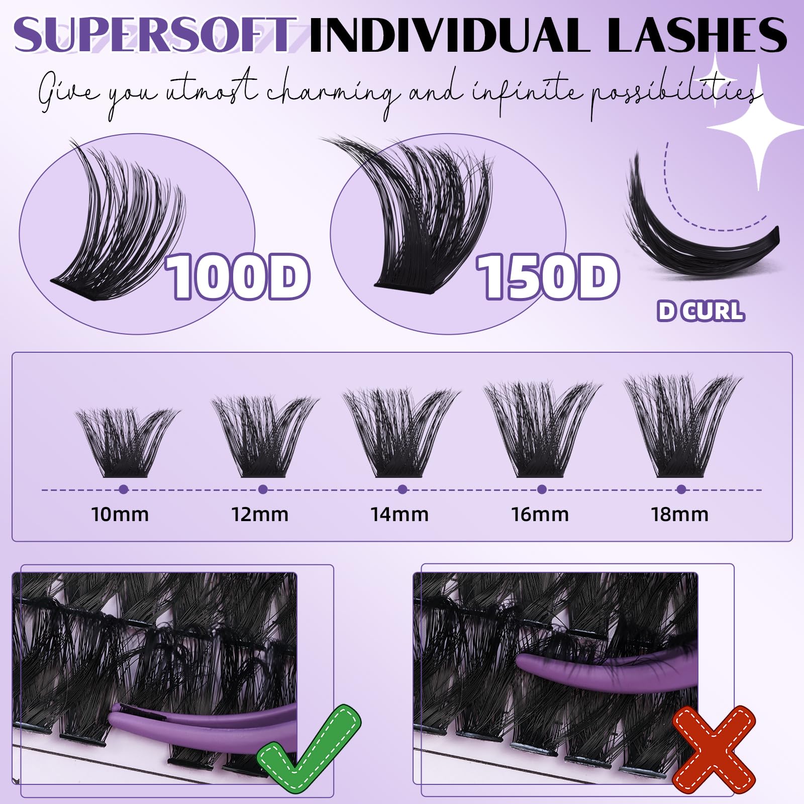 B&Qaugen fine fiber lashes stay lightweight and comfortable.