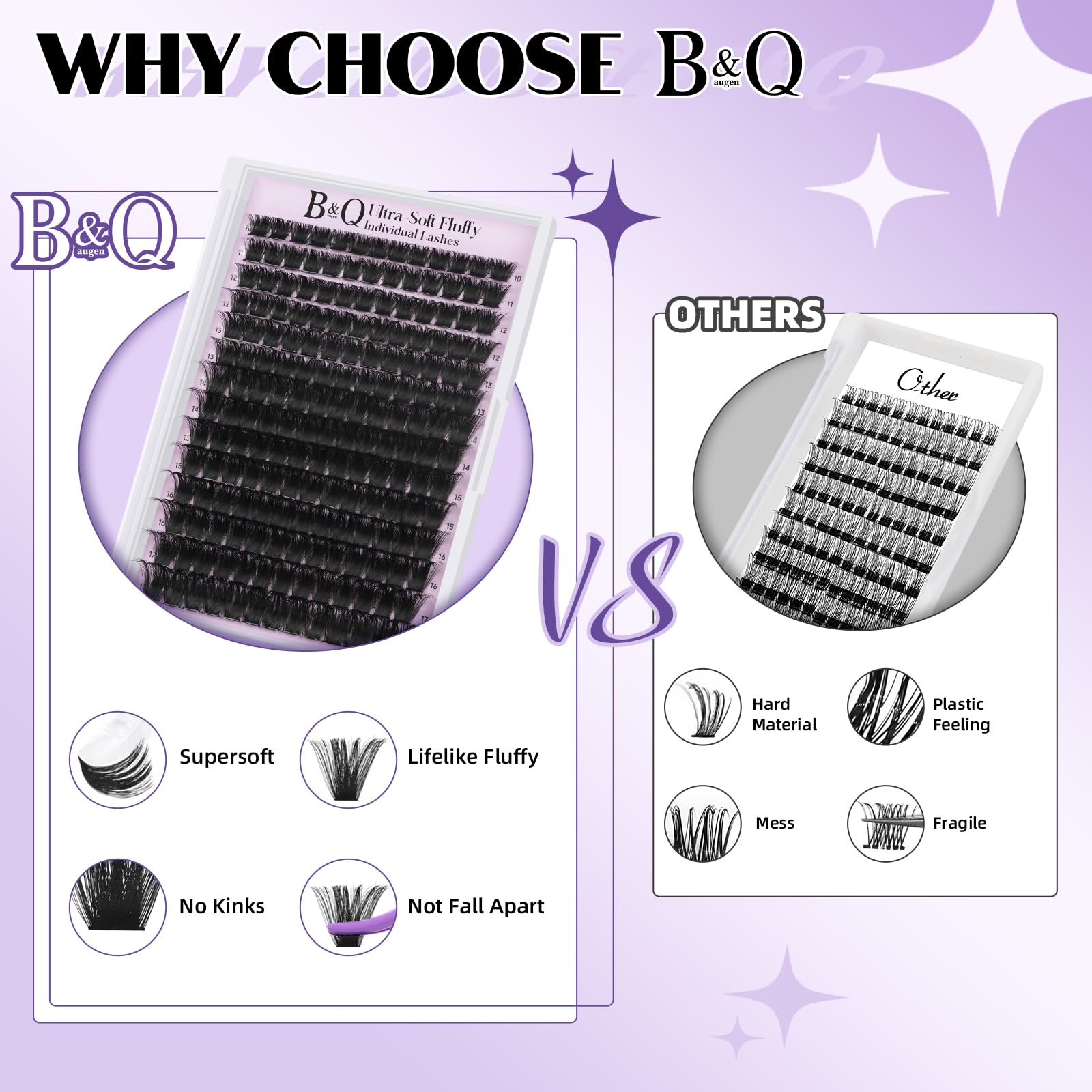 B&Qaugen fine fibers keep lashes light yet visibly dense.